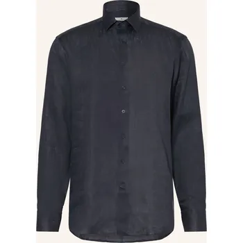 Pánská košile Etro Pánská Lněná Košile Regular Fit, tmavě modrá, 45