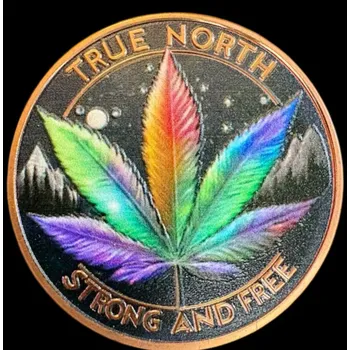 Měděná mince True North Strong and Free 1 oz