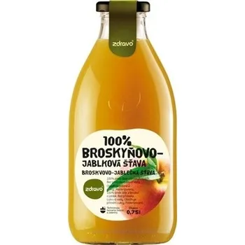 ZDRAVO ORGANIC zdravě 100% BROSKYŇOVO-JABLKOVÁ ŠŤÁVA 1x0,75 l