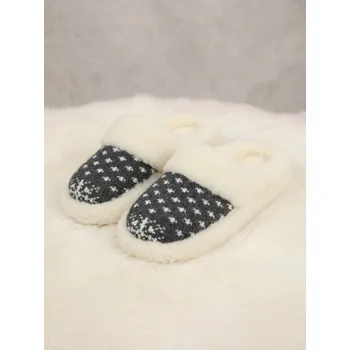 Dámské pantofle Úžasné papuče z ovčí vlny model 64 vločka šedá, VELIKOST 37-38