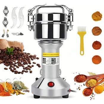 Kuchyňský mlýnek ELEKTRICKÝ MLÝNEK Z NEREZOVÉ OCELI 850W NA KOŘENÍ, BYLINKY, OŘECHY A SEMÍNKA