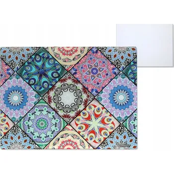 Kuchyňské prkénko SKLENĚNÁ DESKA NA KRÁJENÍ KUCHYŇSKÁ PODLOŽKA MOZAIKA BAREVNÁ