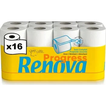 Toaletní papír Suchý toaletní papír bez vůně Renova 16 ks