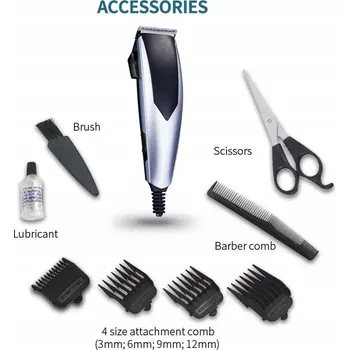 Kosmetika pro psa Profesionální strojek na stříhání psů + 4 hřebeny | Sada pro péči o srst