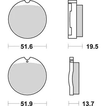 Brzda pro motocykl Sbs 501 HF Ceramic Street