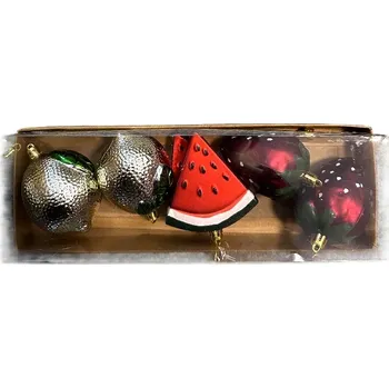 Vánoční ozdoba Sada vánočních baněk Plast 6 ks