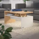 Konferenční stolek Sacramento 95x55x50cm | bílý/dub