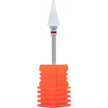 Fréza na nehty, keramický kužel červený, jemná FRC500-20 pro úpravu nehtové kůžičky