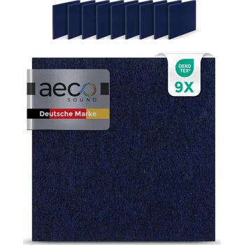 akustický panel AKUSTICKÉ PLSTĚNÉ PANELY SAMOLEPICÍ 9 KUSŮ 30 X 30 TMAVĚ MODRÉ (GRANÁTOVÉ)