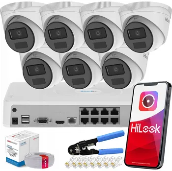 Bezpečnostní kamera Sada 7 kamer pro venkovní monitoring IPC-T241H-C Hilook by Hikvision