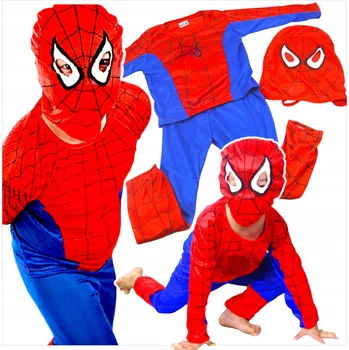 Karnevalový kostým KOSTÝM Spiderman OBLEČENÍ PRO CHLAPCE MASKA 3v1 KOMPLET