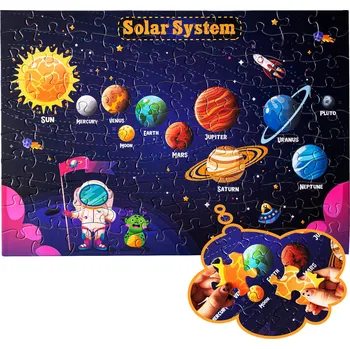 Puzzle Aga4Kids Dětské svítící puzzle Sluneční soustava 500 dílků