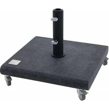 Stojan na slunečník Pojízdný žulový stojan KNIRPS 50 kg černý