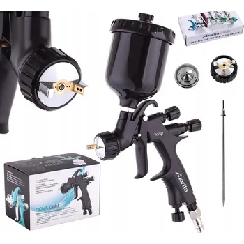 Stříkací pistole Mini Lakýrnická Pistole AUARITA NOVA Tryska 1,0mm + 0,8mm Nádobka 250ml