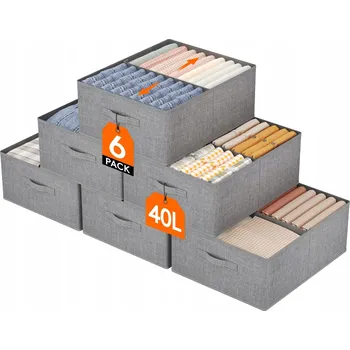Úložný box LIFEWIT Sada 6 Úložných Boxů na Oblečení Skládací 50x40x20 cm