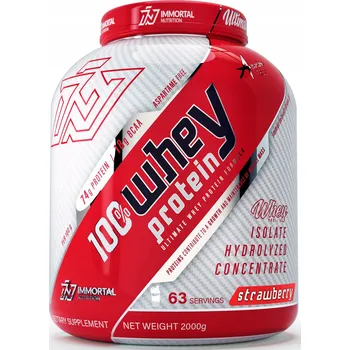 Protein Protein Immortal Nutrition Syrovátkový protein v prášku s příchutí jahody 2000 g