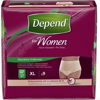 Inkontinenční kalhotky Kimberly-Clark DEPEND SUPER XL pro ženy natahovací kalhotky 9 ks