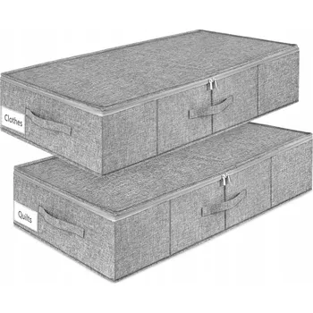 Úložný box MEPURE Úložný box pod postel 50L 2 kusy Šedý organizér
