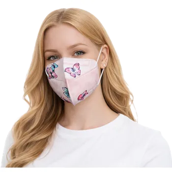 respirátor Balerina zdravotnický Český nano respirátor FFP2 - Pink butterfly