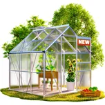 Hliníkový skleník 190×190×195 cm se základovou konstrukcí