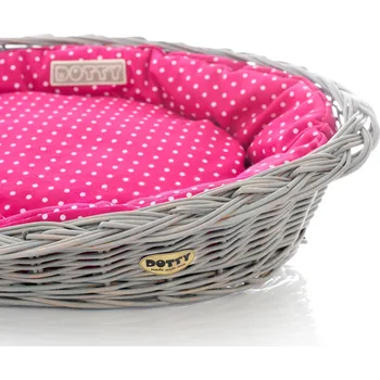 Pelíšek pro psa DOTTY - pelíšek pro kočky nebo psa - šedý koš