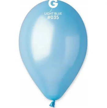 Balónek Balóny metalické světle modré 30cm 10ks