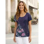 Dámské triko s krátkým rukávem KIXMI JESSIA TMAVĚ MODRÁ S
