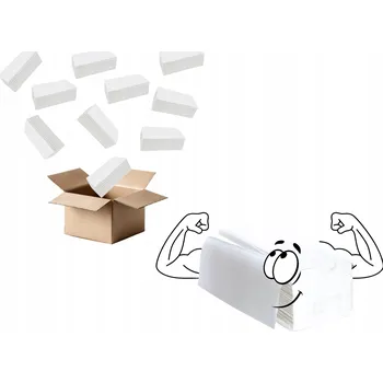 Papírový ručník Ručníky papírové BÍLÉ skládané ZZ 3000 ks 2 VRSTVY / NETRHAJÍ SE / VÝKONNÉ