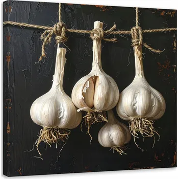 Obraz Obraz do kuchyně, restaurace, baru, jídelny, Sušený česnek, zelenina 50x50