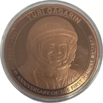 Měděná medaile Jurij Gagarin 65. výročí (2026) – 60g
