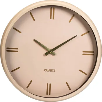 Hodiny Home Styling Collection Nástěnné hodiny EPOCH v krémové barvě s kovovým prvkem, 38 cm