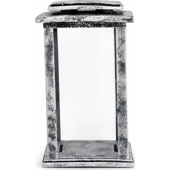 Svíčka Hřbitovní Svíčka STARÉ ZLATO těžká 14x14x25 cm skleněný lampion