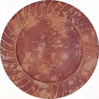 Talíř Dekorativní talíř / podnos hnědý s patinou, 33 cm