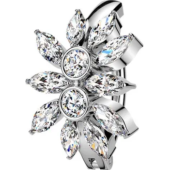 Piercing Šperky4U Piercing do pupíku s kytičkou - WP0112