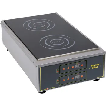 Sporák ROLLER GRILL Indukční vařič se 2 topnými poli, nastavitelný, 6 kW, 400x700x250 mm | ROLLER GRILL, 777700