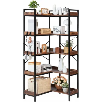 Knihovna Regál Vevor 120 cm x 166 cm x 30 cm, vícebarevný