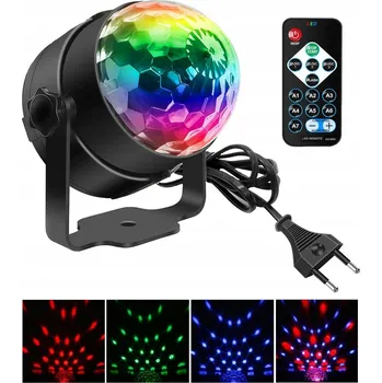 Disco Koule Projektor LED RGB Reflektor na Párty s Dálkovým Ovládáním