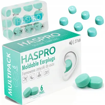 Špunt do uší Špunty do uší MAGROS Silikonové špunty do práce 6 párů Tvarované vložky