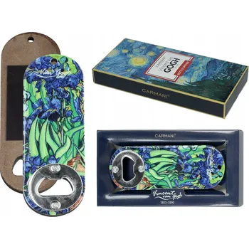 Otvírák OTVÍRÁK NA LAHVE KOVOVÝ VAN GOGH Kosatce MALÍŘSTVÍ DÁREK PRO NĚJ