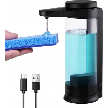 Dávkovač mýdla Ruční dávkovač mýdla stojící AIKE 500 ml bezbarvý, černý