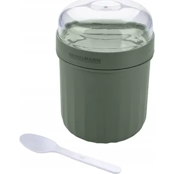 Praktický hrnek na snídaňové cereálie MUSLI JOGURT svačiny SE LŽIČKOU 9292