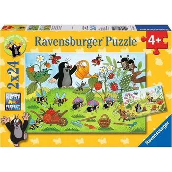 Puzzle RAVENSBURGER Puzzle pro děti 2x24 dílků Krtek na zahradě, od 4 let
