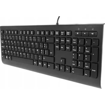 Klávesnice POČÍTAČOVÁ KLÁVESNICE K PC ČERNÁ NA KABELU USB AZERTY BE