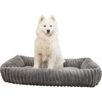 Pelíšek pro psa TRIXIE Pelech LONNI obdélníkový, manšestrový plyš, šedá 80 x 60 cm