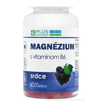 PLUS LÉKÁRNA MAGNÉZIUM s vitamínem B6 želé s příchutí hroznů 60ks