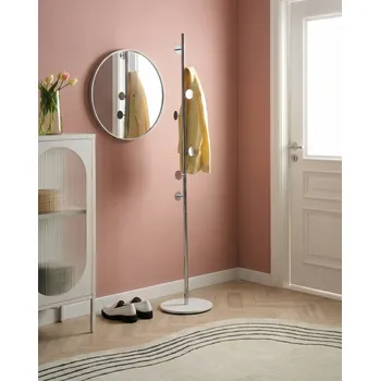 Věšák Stojan na kabáty stříbrný kokový věšák do interiéru moderní doplněk do chodby předsíně ložnice Beliani