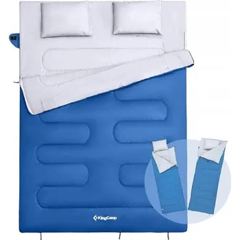 Spacák DVOUVRSTVÝ SPACÍ PYTEL KINGCAMP POLŠTÁŘE LEHKÝ 220x150