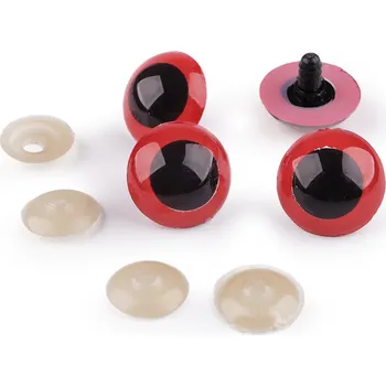 Oči velké s pojistkou Ø26 mm, střední, 6 červená