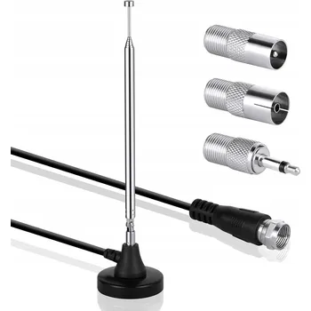 POKOJOVÁ ANTÉNA FM RÁDIO TELESKOPICKÁ PRO ZESÍLENÍ SIGNÁLU