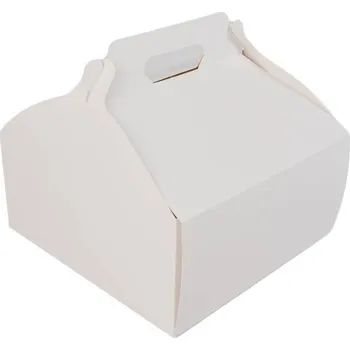 Jednorázové nádobí Cake Star Cake Star Dortová krabice bílá s úchytem (25 x 25 x 12 cm)